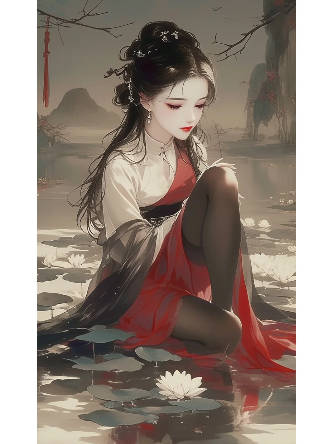 简直让人心痒痒，低胸装简直让人挪不开眼。