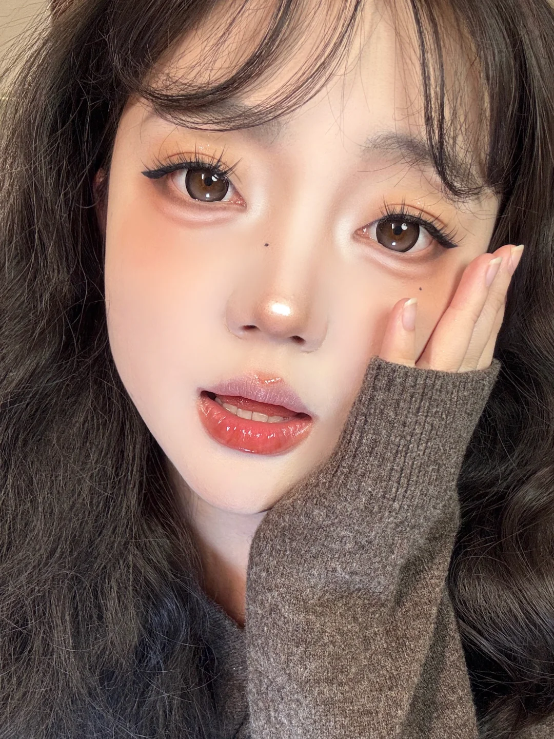 秋冬纯欲妆容🧸粉棕狗狗眼上大分！