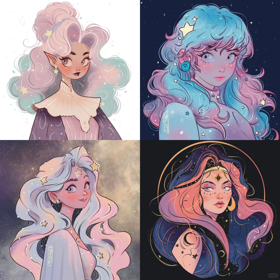 插画作品｜落入凡间的天使女孩