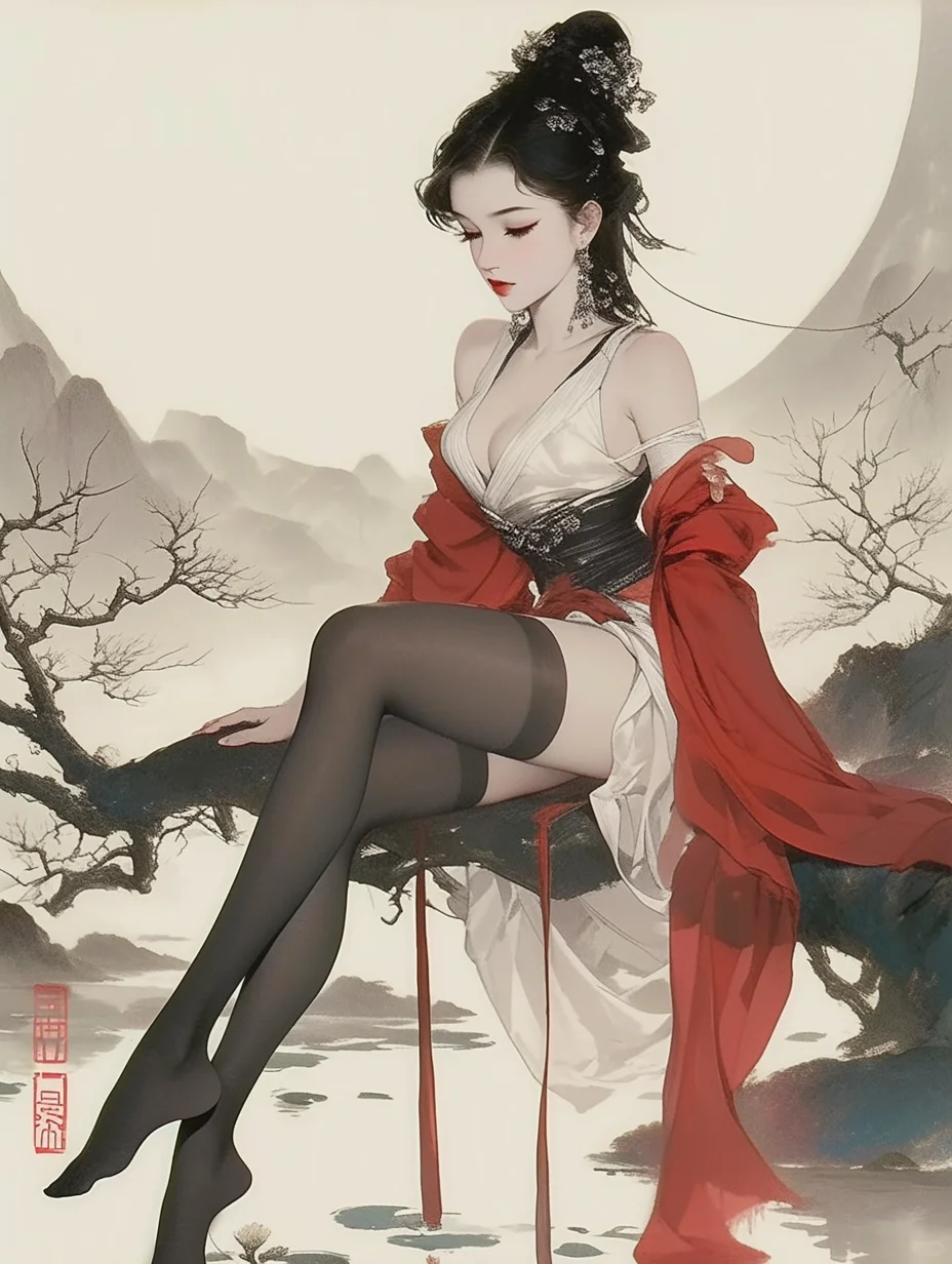 简直让人心痒痒，低胸装简直让人挪不开眼。