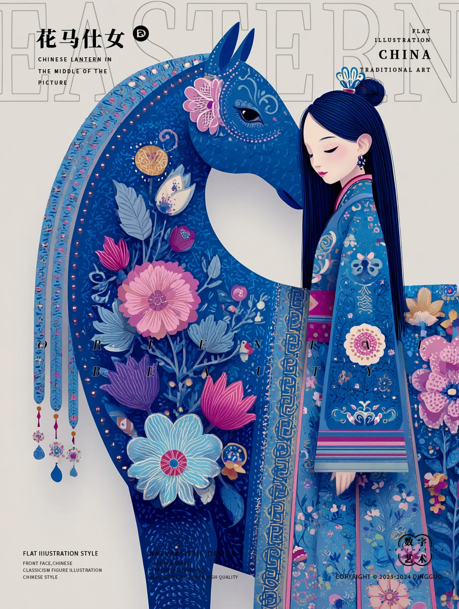 一眼沉沦的蓝调国风，花马少女的复古浪漫~