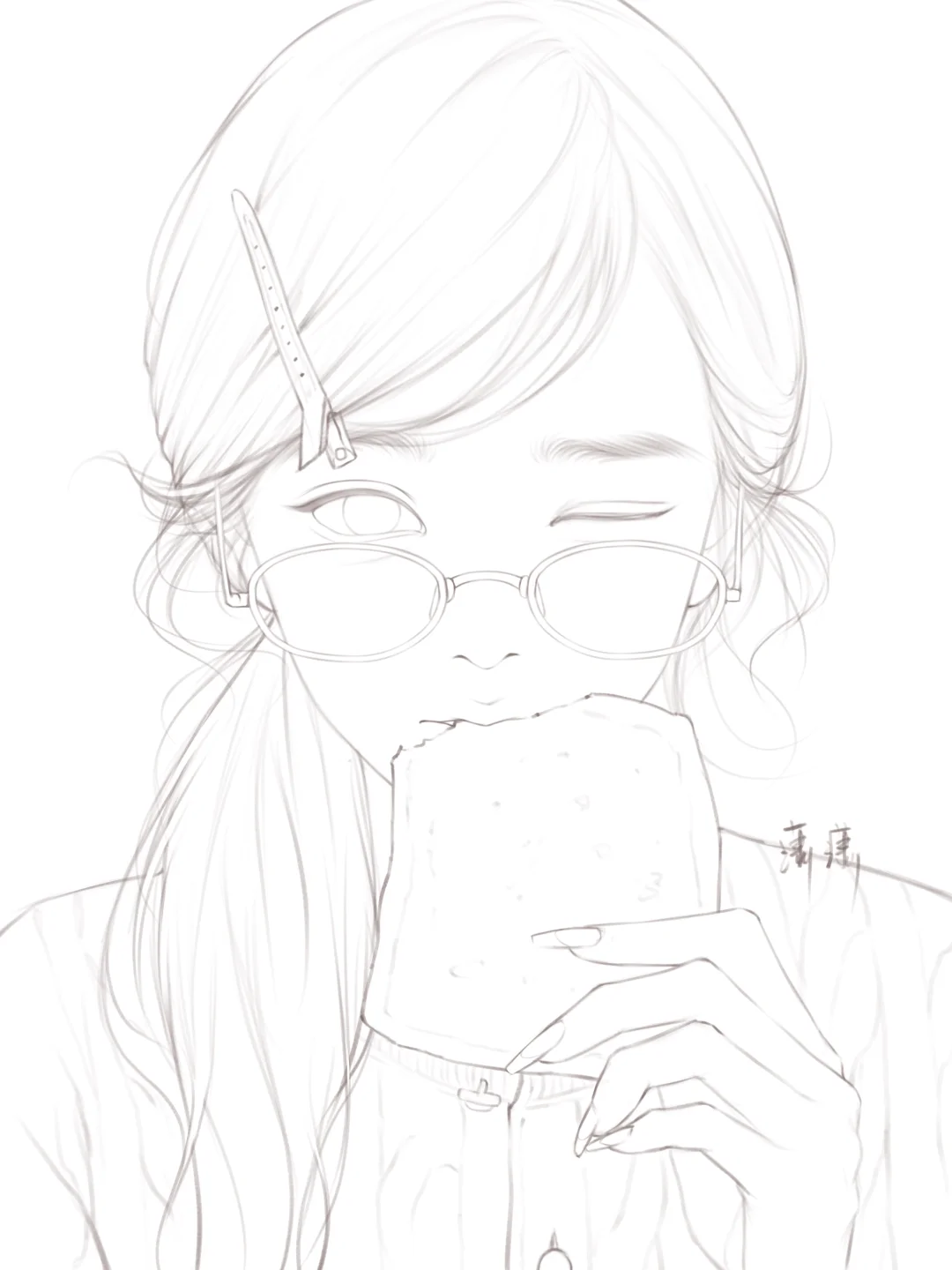 你们要的线稿来啦~