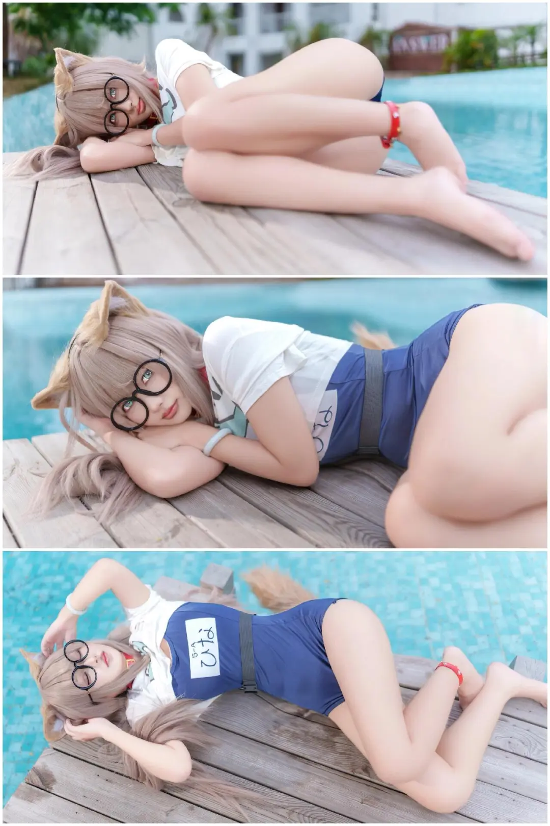 可爱宝宝黄豆粉～～～泳池里！