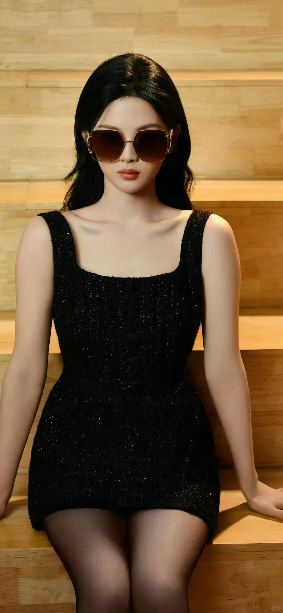 杨超越壁纸！丝袜配眼镜太绝了