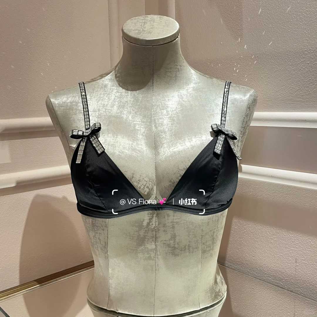 维密holiday| 🖤黑色bralette蝴蝶结水钻🖤