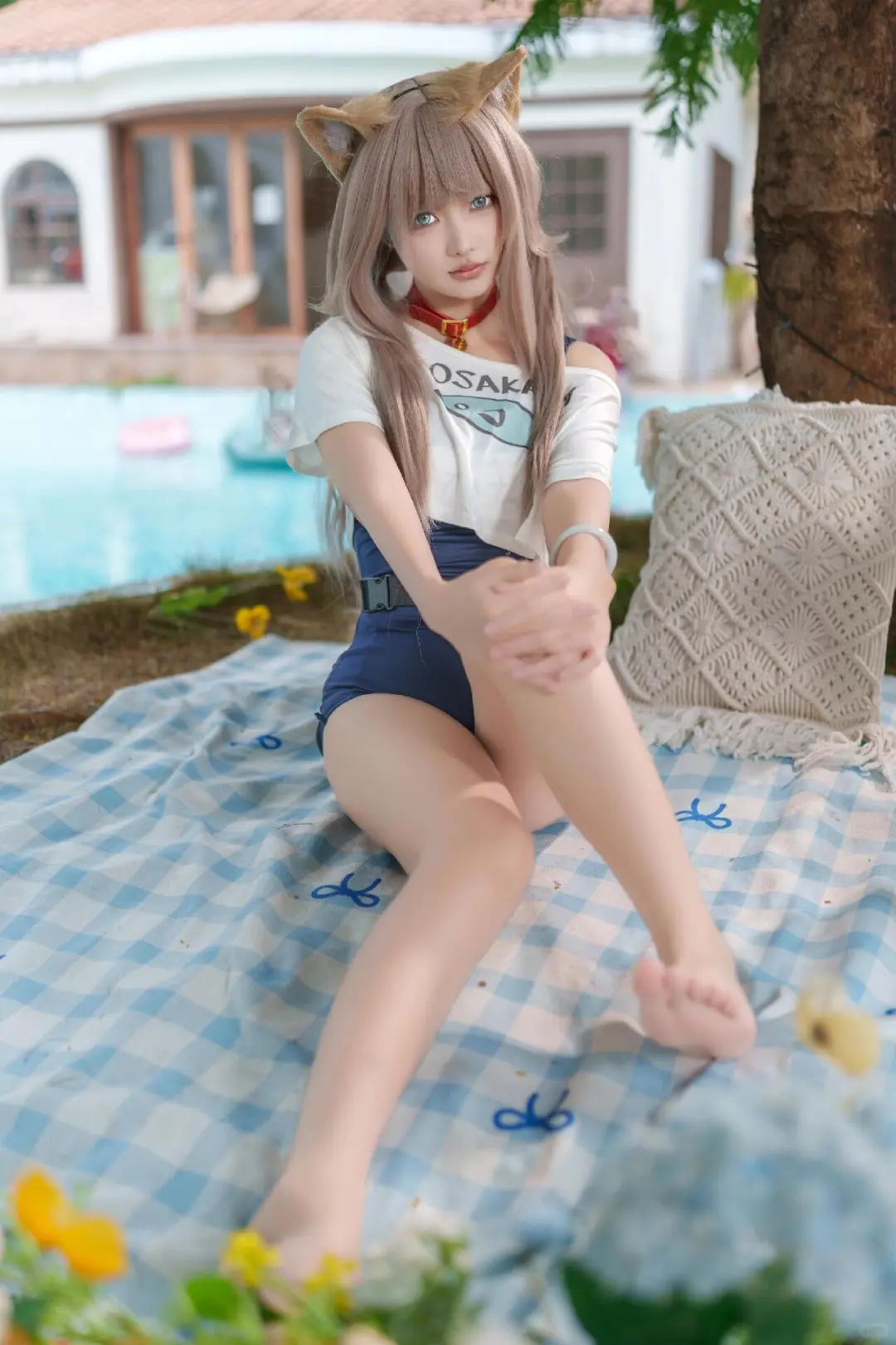 可爱宝宝黄豆粉～～～泳池里！