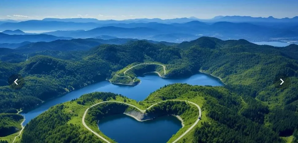 美丽的女人与自原的风景