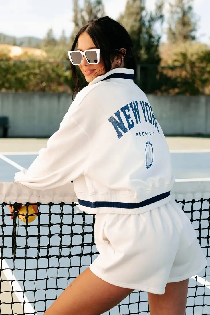 网球时髦运动风｜卫衣穿搭