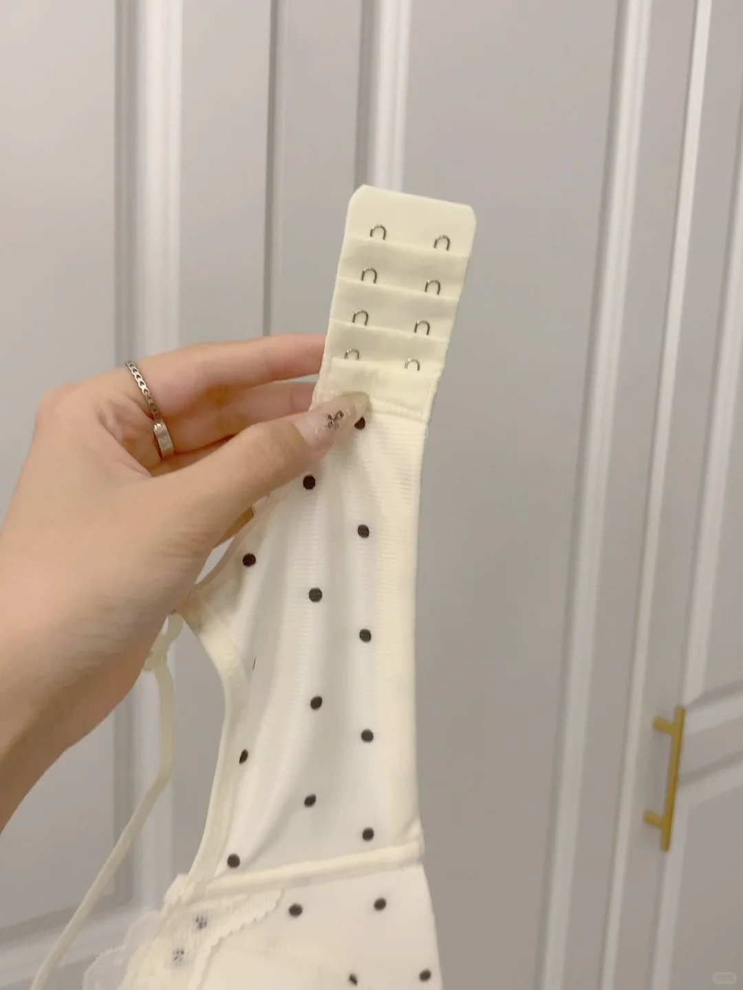 坠近很爱的奶油波点内衣！才20+小胸必备！