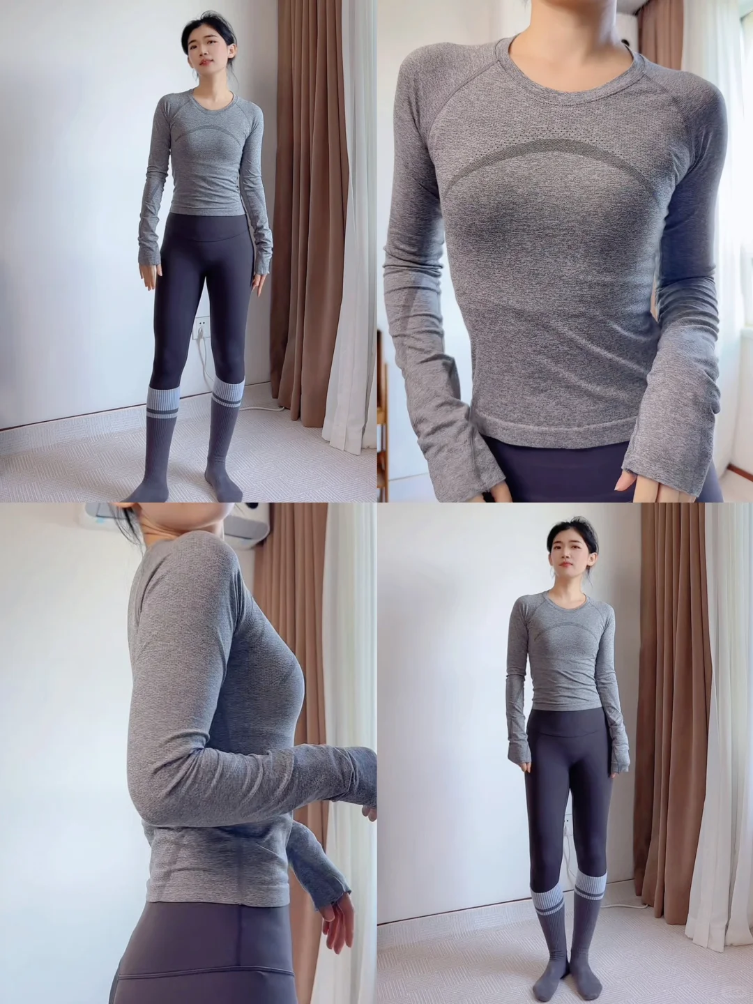 麻灰瑜伽服是懂「身材作弊」的🥹想焊身上