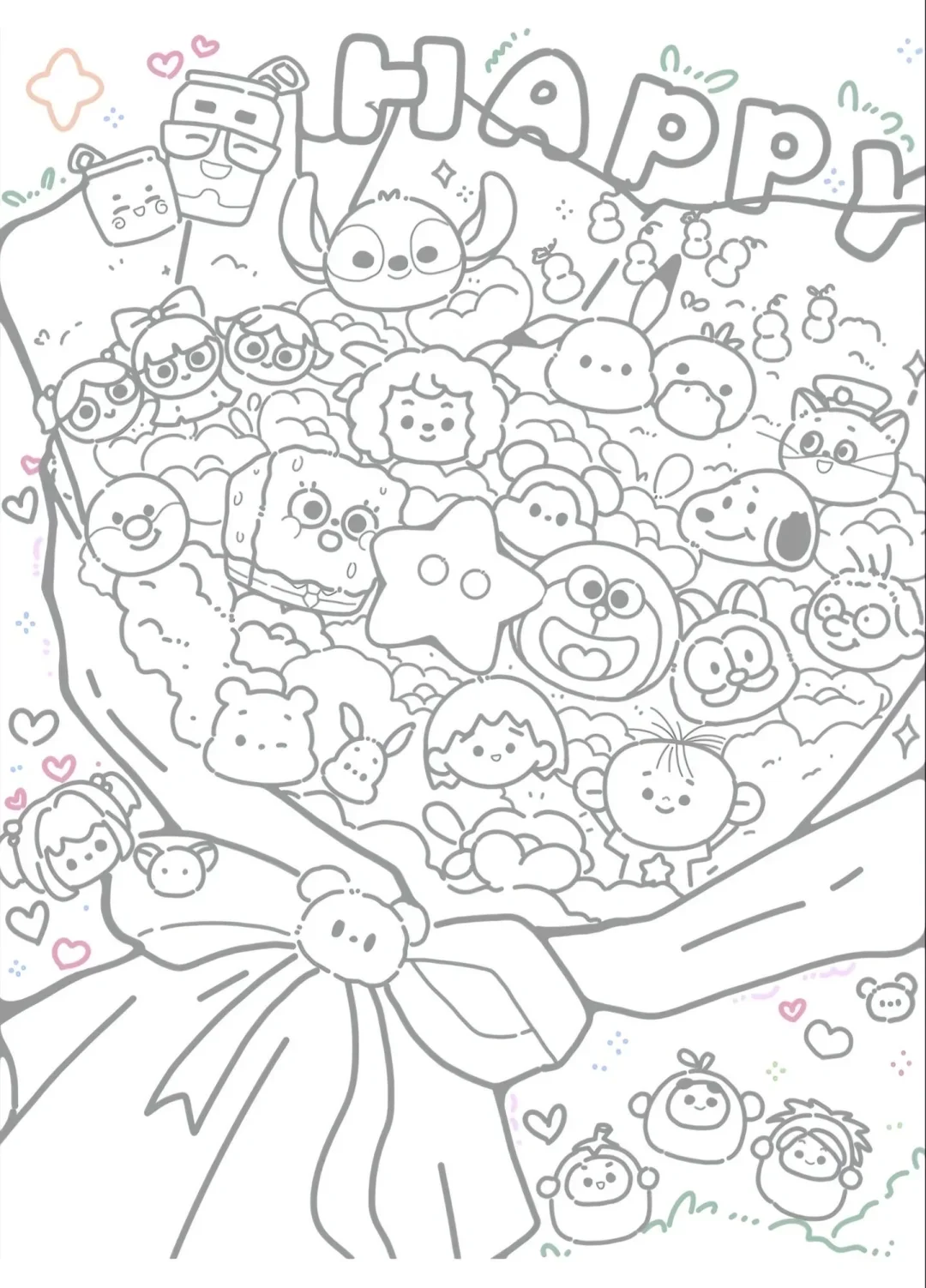 上班摸鱼必备线条画素材