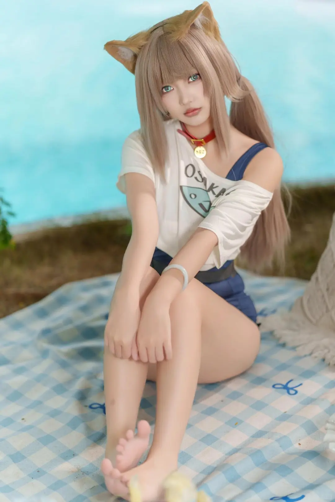 可爱宝宝黄豆粉～～～泳池里！