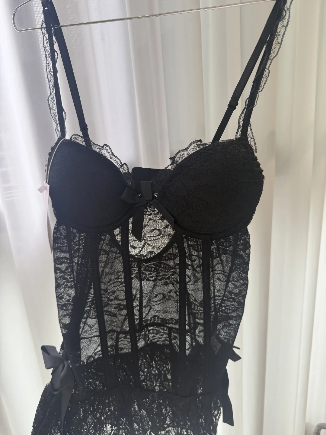 小胸显大！！🖤🖤谁懂黑色睡裙的杀伤力啊！！