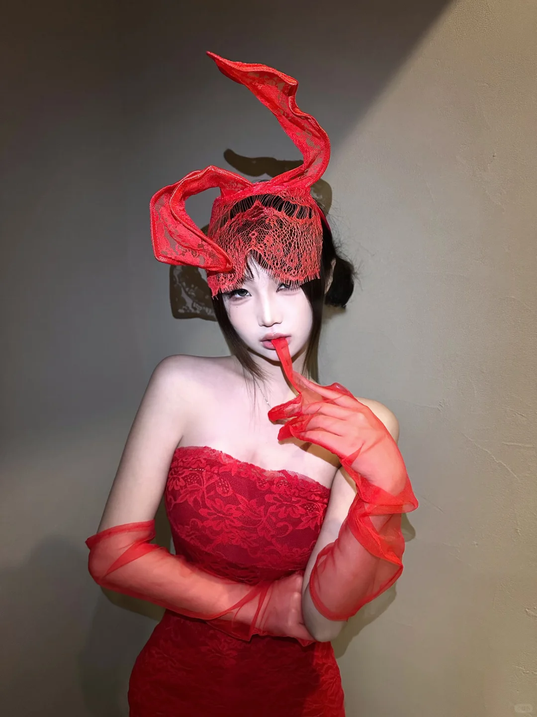 蕾丝兔女郎拍照姿势～👯‍♀️