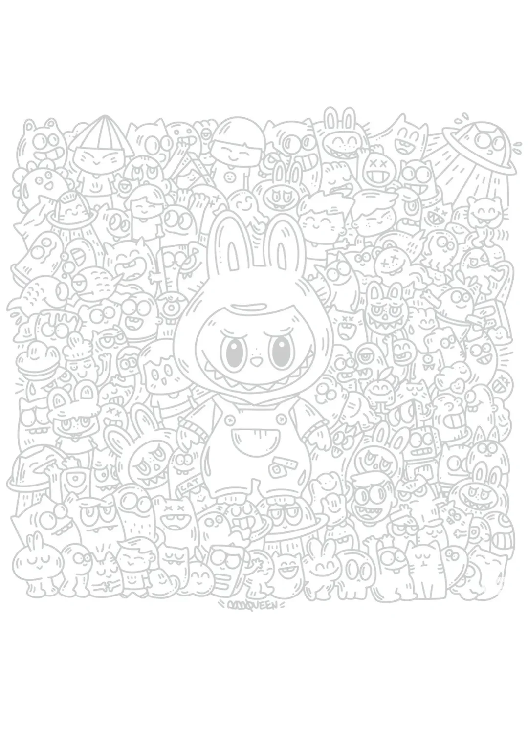 上班摸鱼必备线条画素材