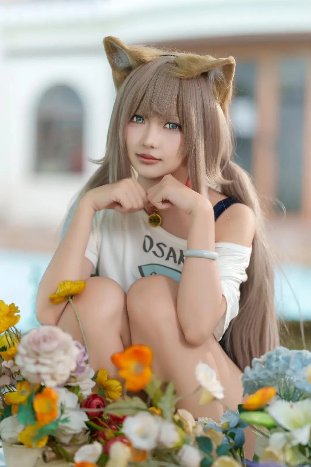 可爱宝宝黄豆粉～～～泳池里！