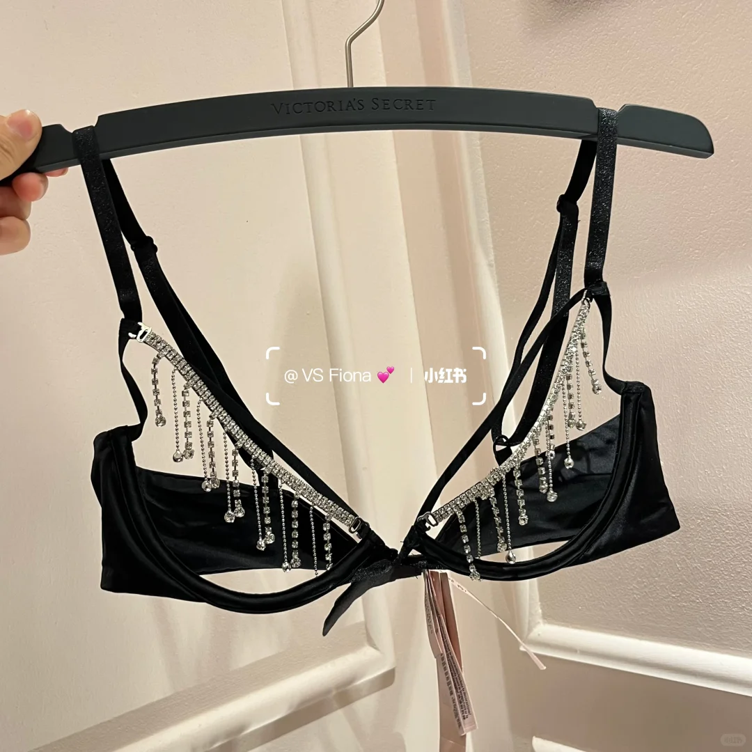 维密holiday| 🖤黑色bralette蝴蝶结水钻🖤