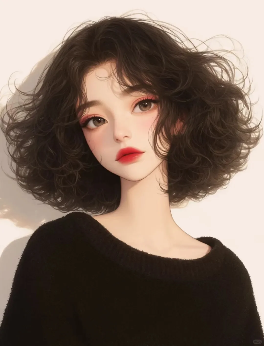 超好看黑色系高级女生头像