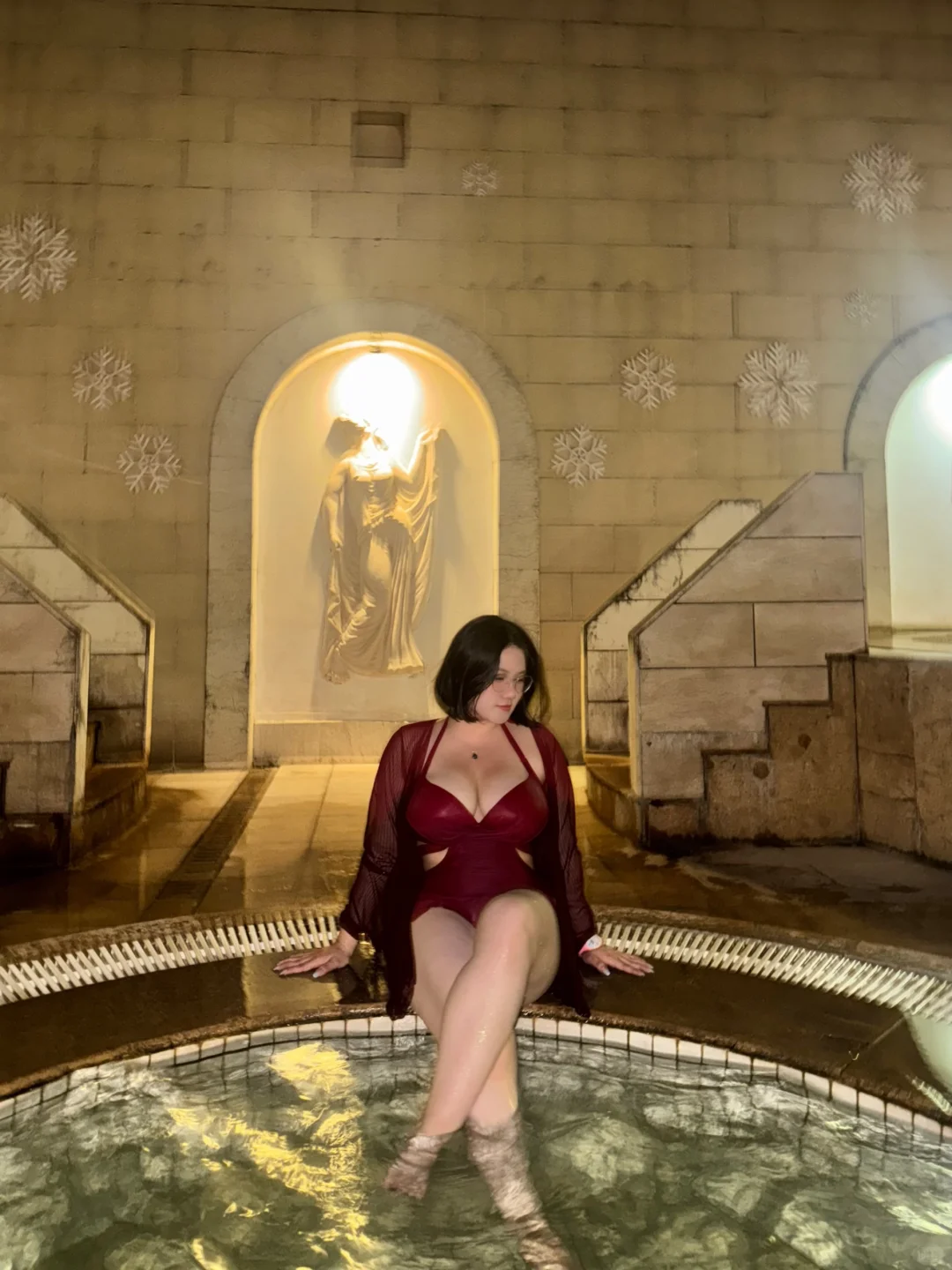 忙完一天泡温泉 是最治愈的啦😌