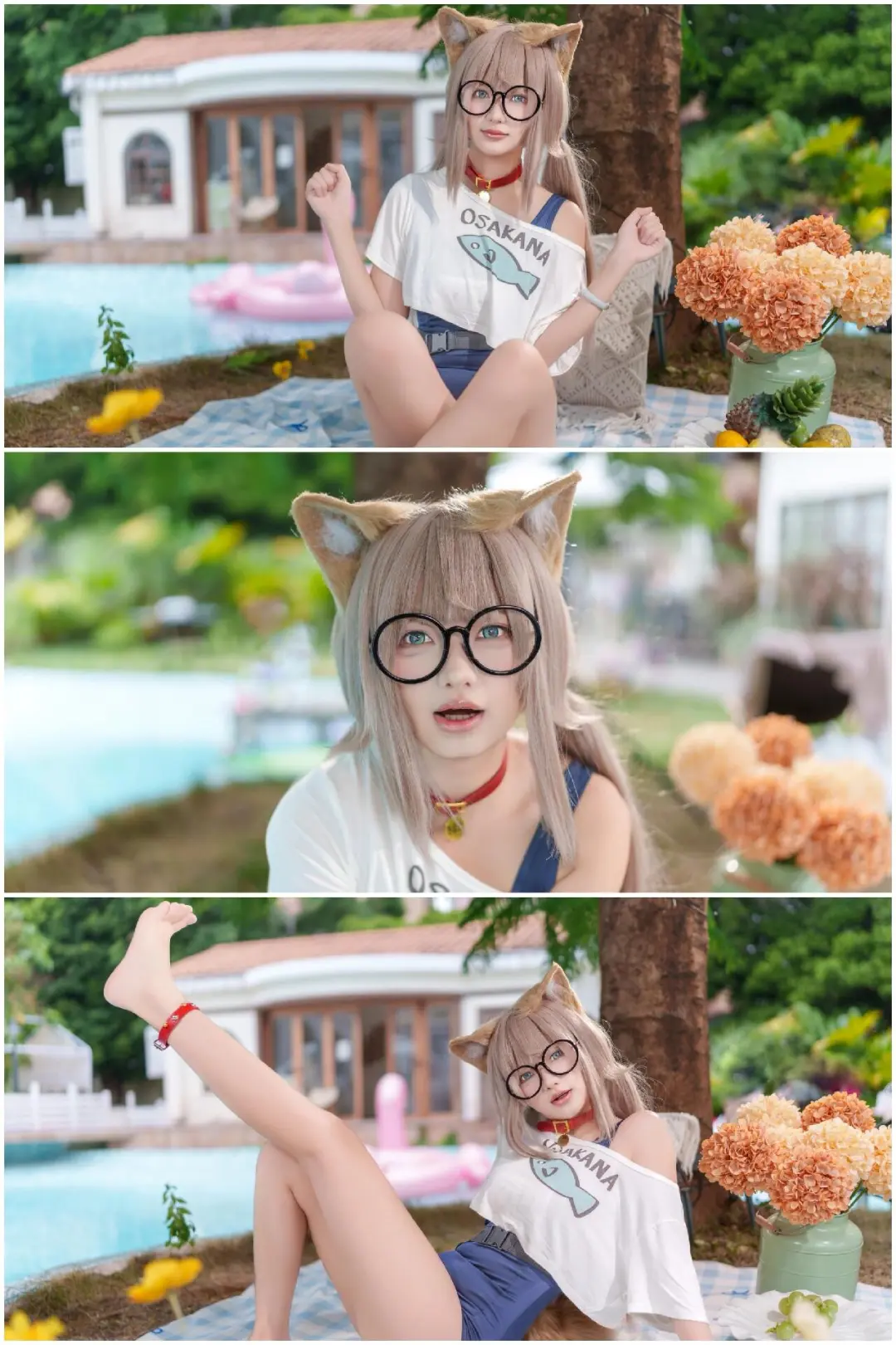 可爱宝宝黄豆粉～～～泳池里！