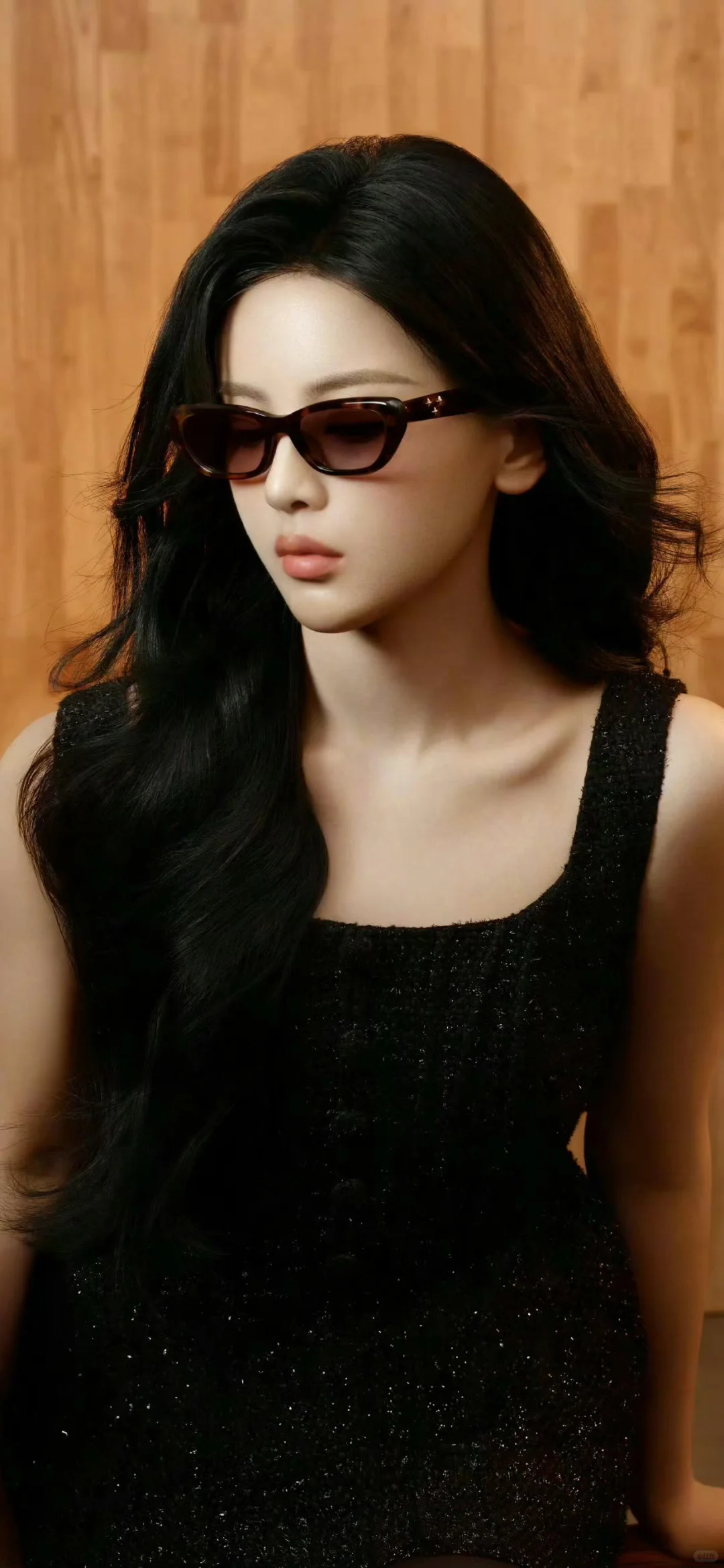 杨超越壁纸！丝袜配眼镜太绝了