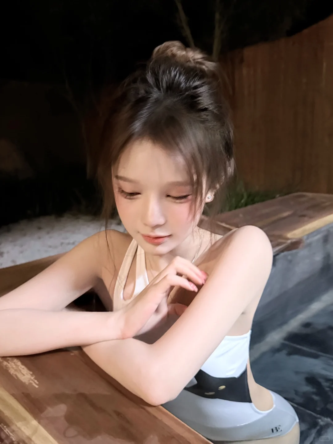 和小猫一起泡汤的治愈夜晚♨️