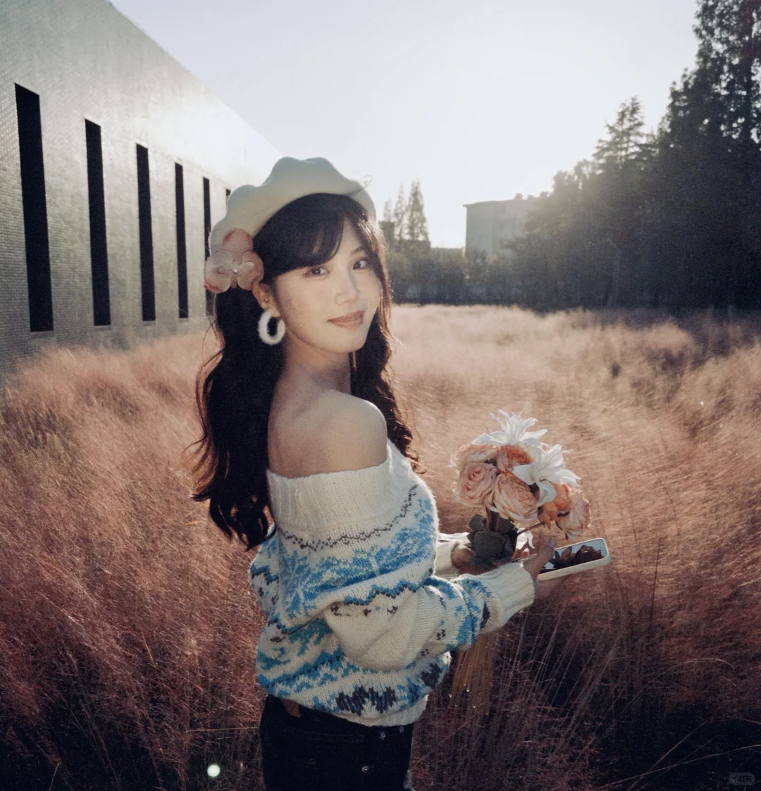 在淮师也拍到了粉黛花海🌸