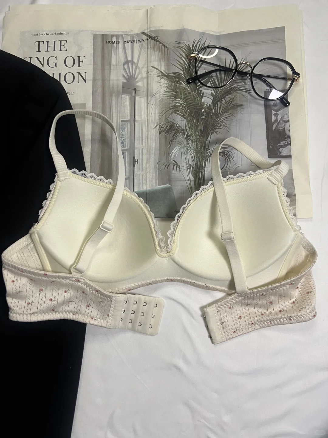 浅粉色蕾丝小胸内衣💕真的太美啦！好温柔哇