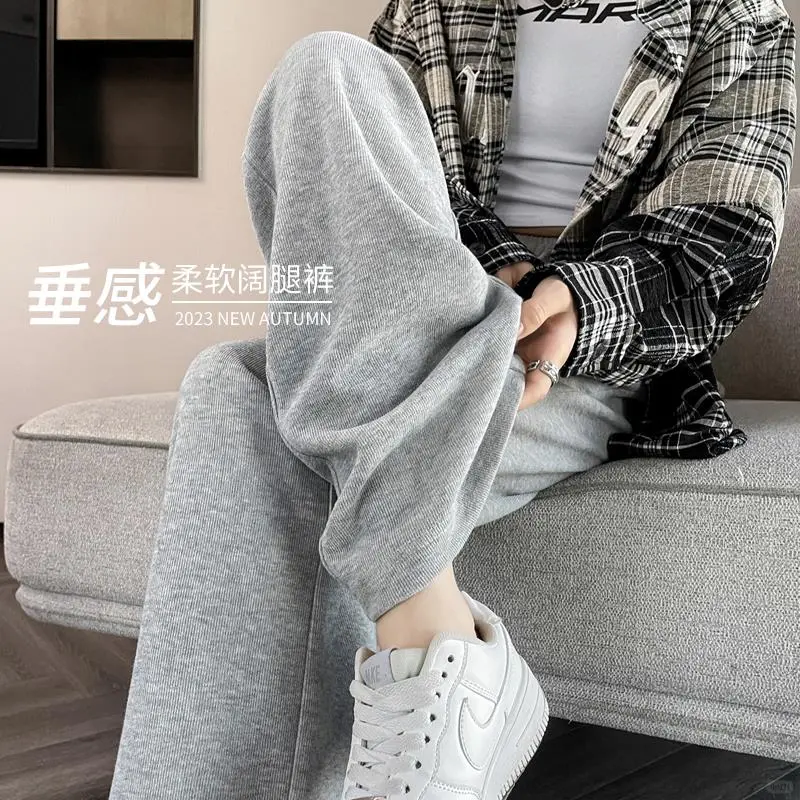 灰色运动裤女2025新款春秋季薄款卫裤🌊