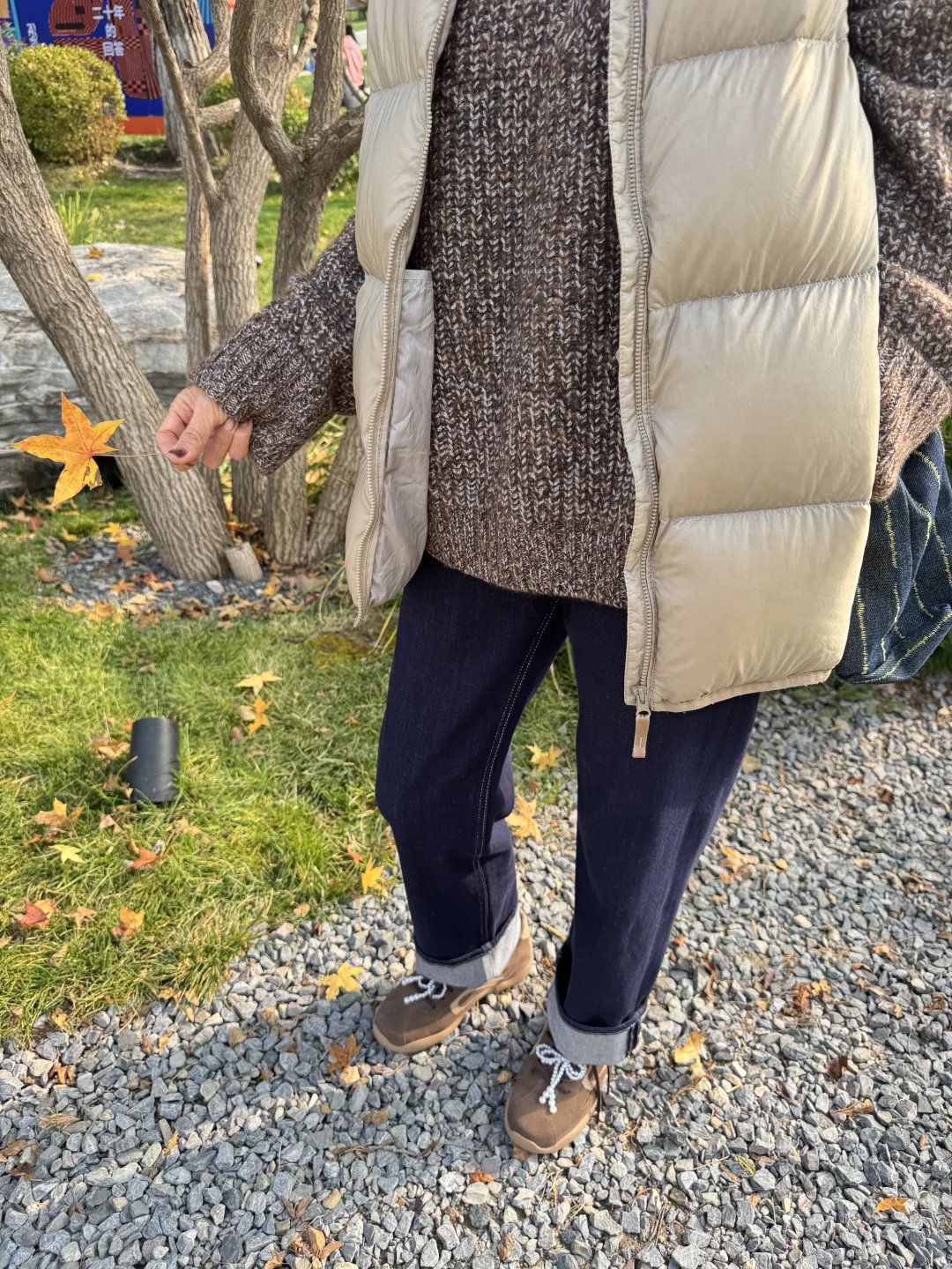 北方老年博主初冬实用羽绒服休闲穿搭