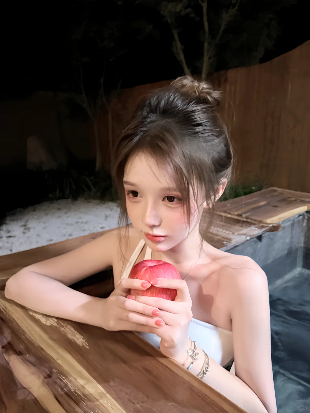 和小猫一起泡汤的治愈夜晚♨️