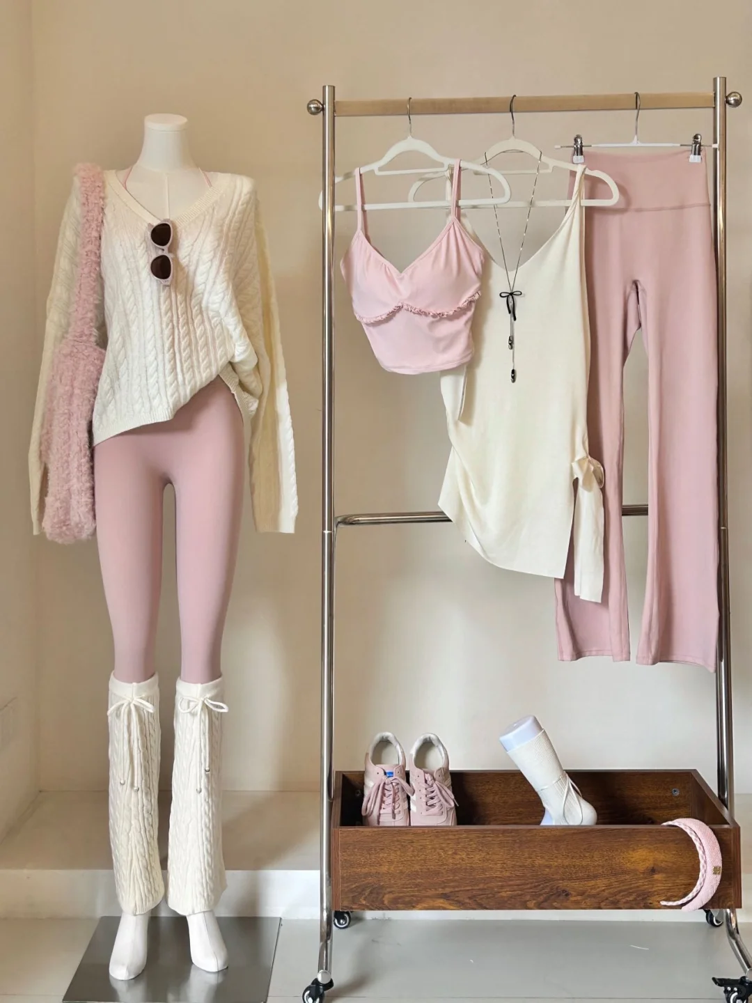 谁懂 瑜伽服这样穿真的好韩！！！