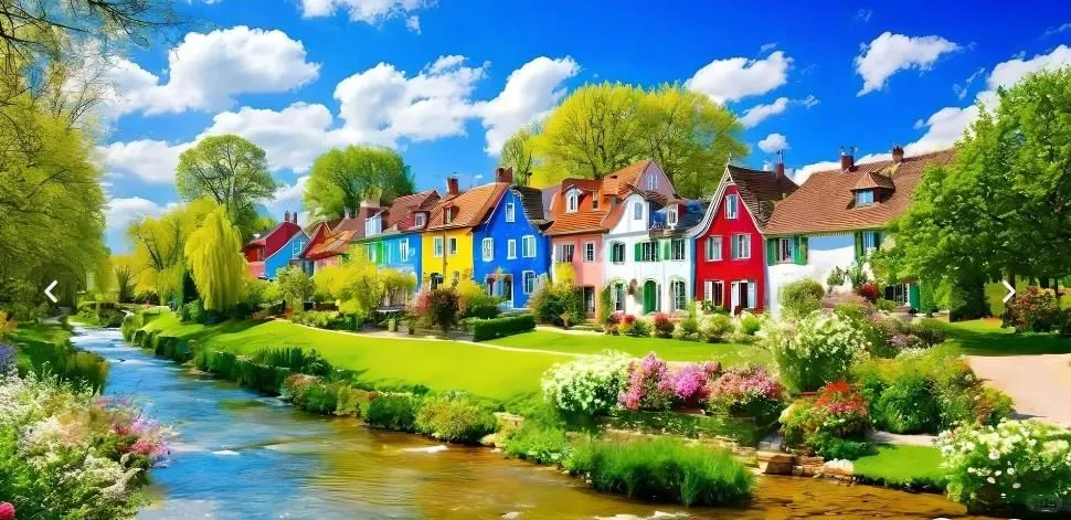 美丽的女人与自原的风景