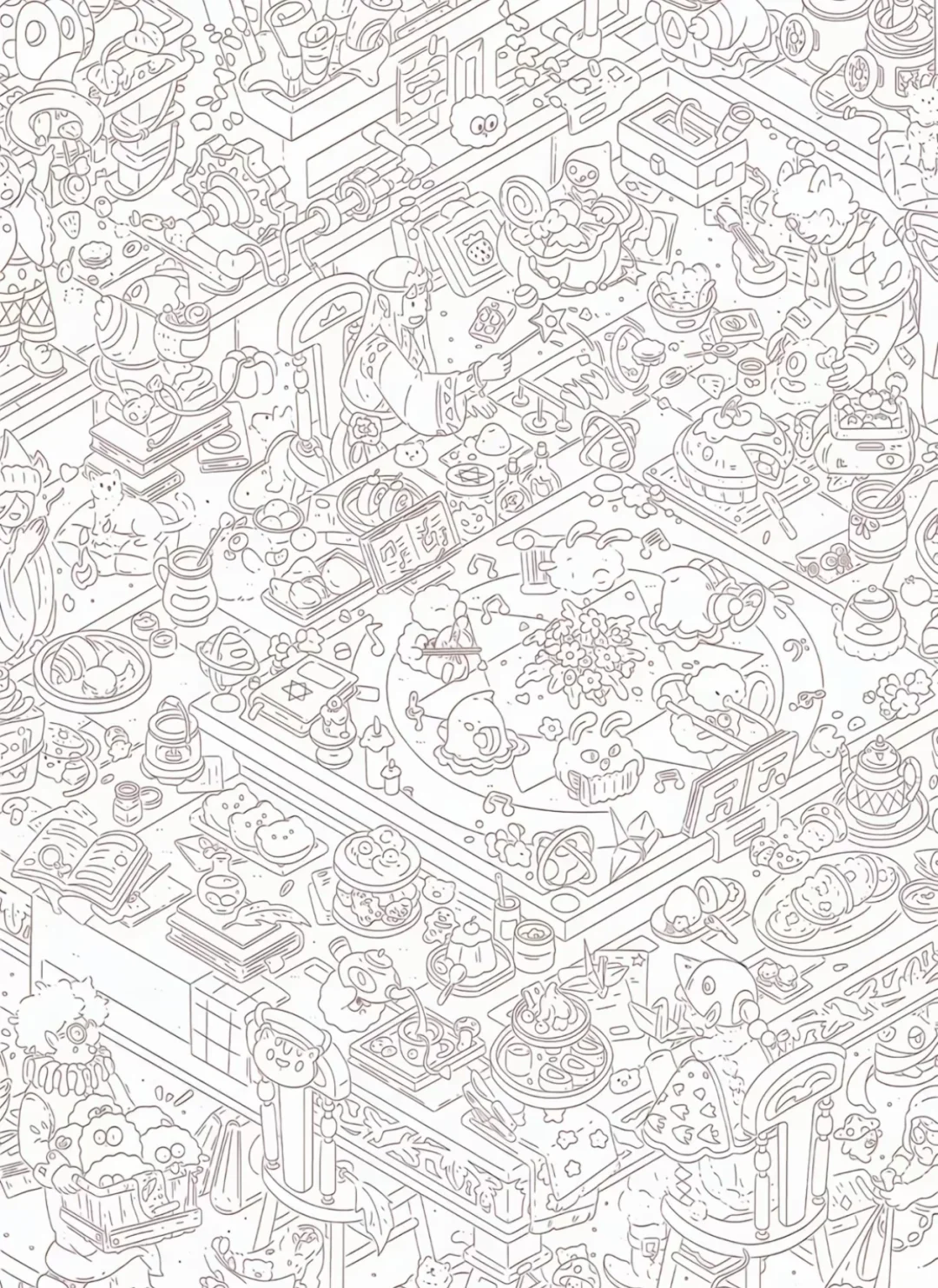 上班摸鱼必备线条画素材