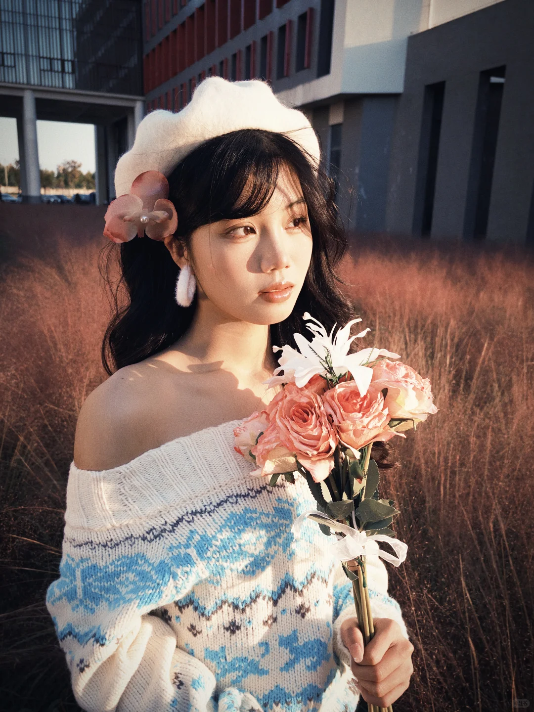 在淮师也拍到了粉黛花海🌸