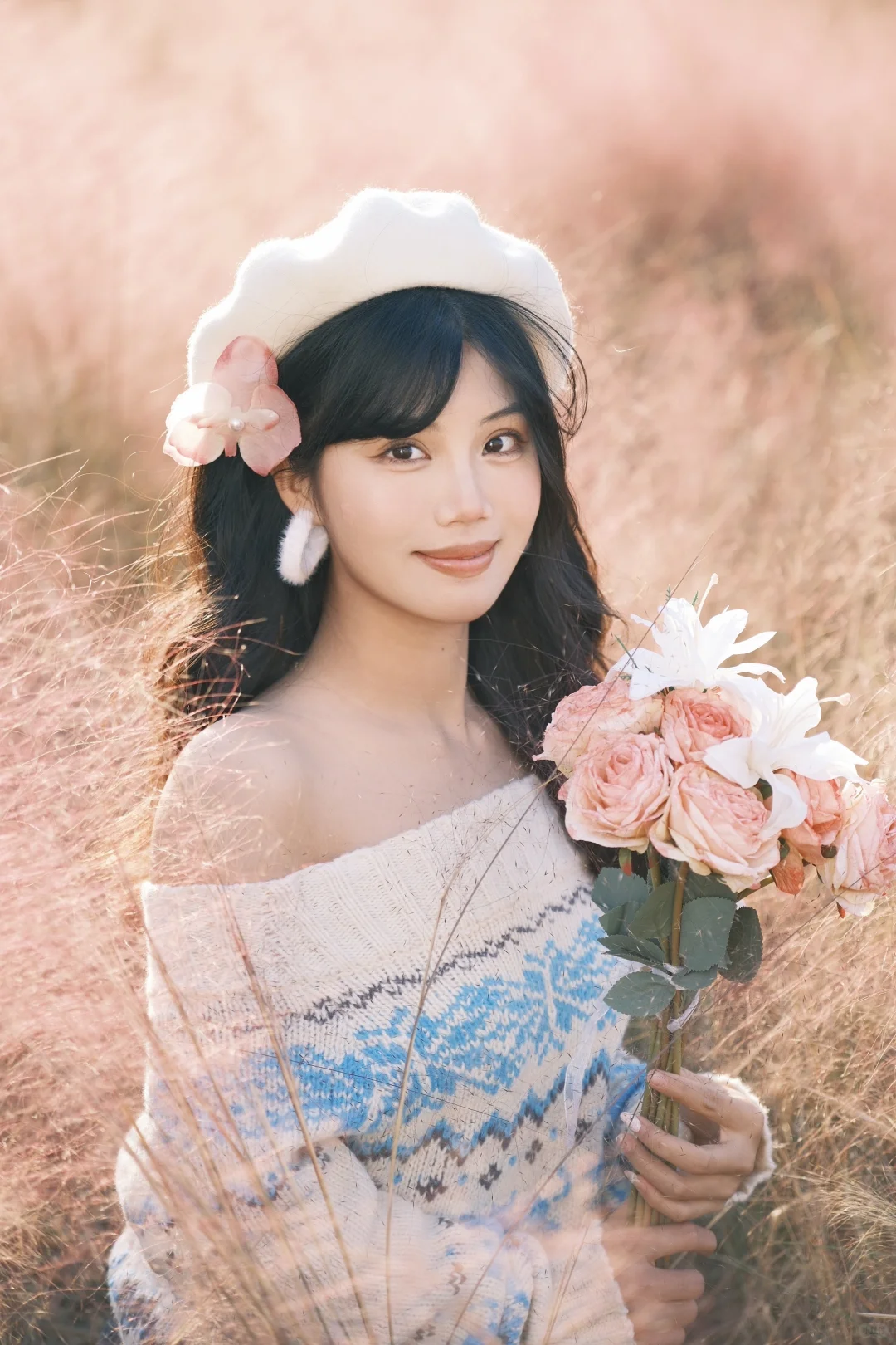 在淮师也拍到了粉黛花海🌸