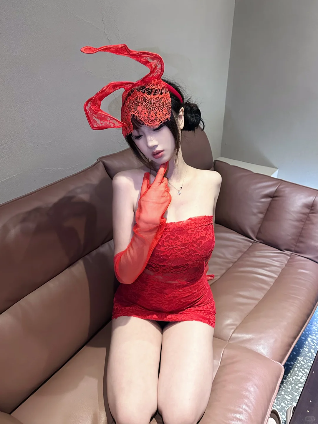 蕾丝兔女郎拍照姿势～👯‍♀️