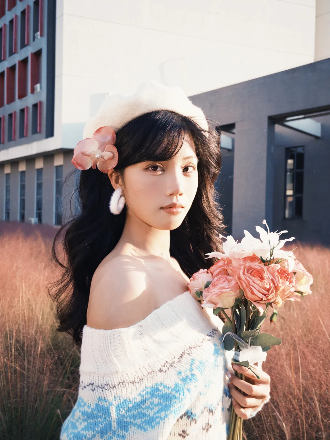 在淮师也拍到了粉黛花海🌸