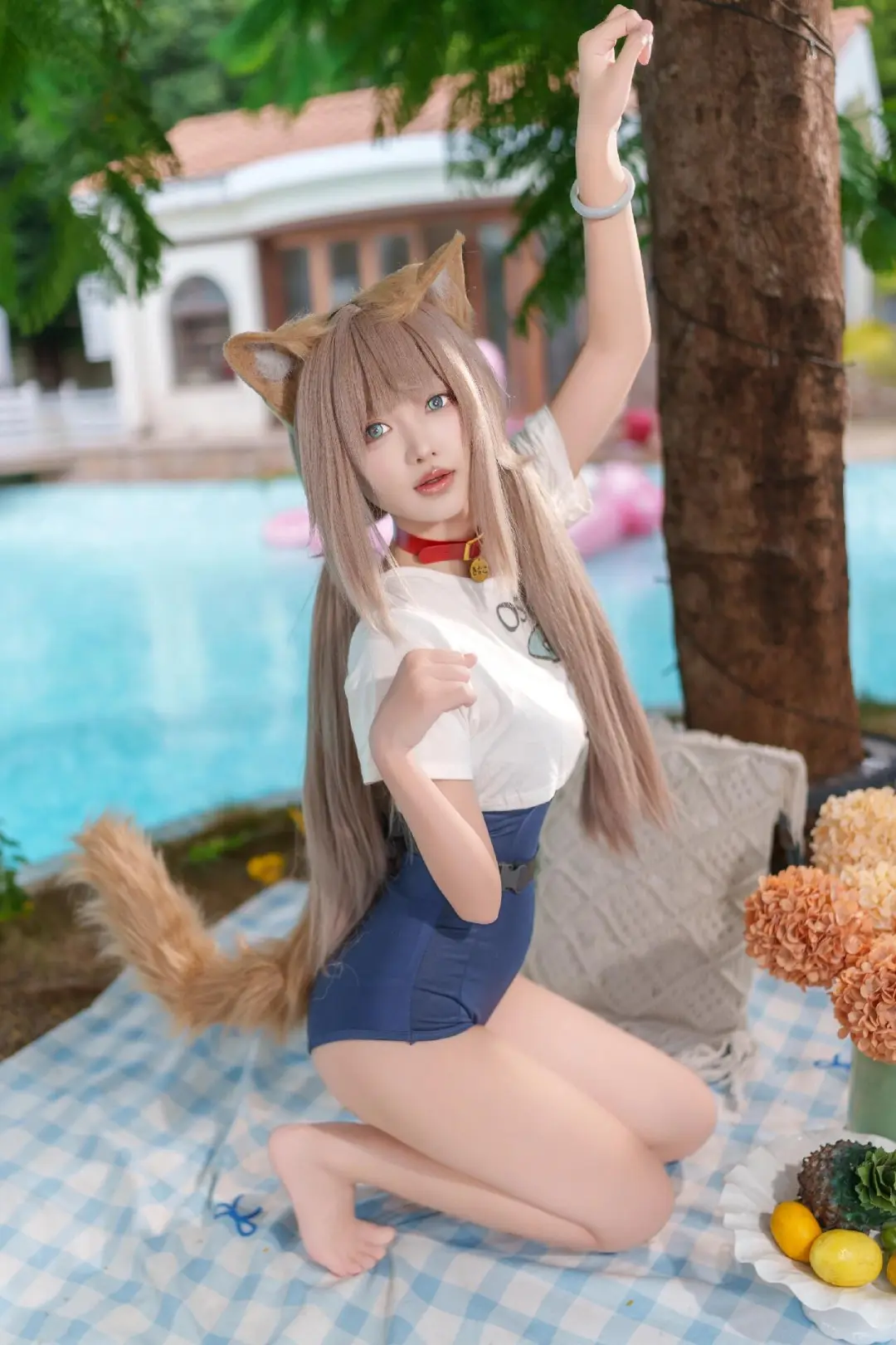 可爱宝宝黄豆粉～～～泳池里！