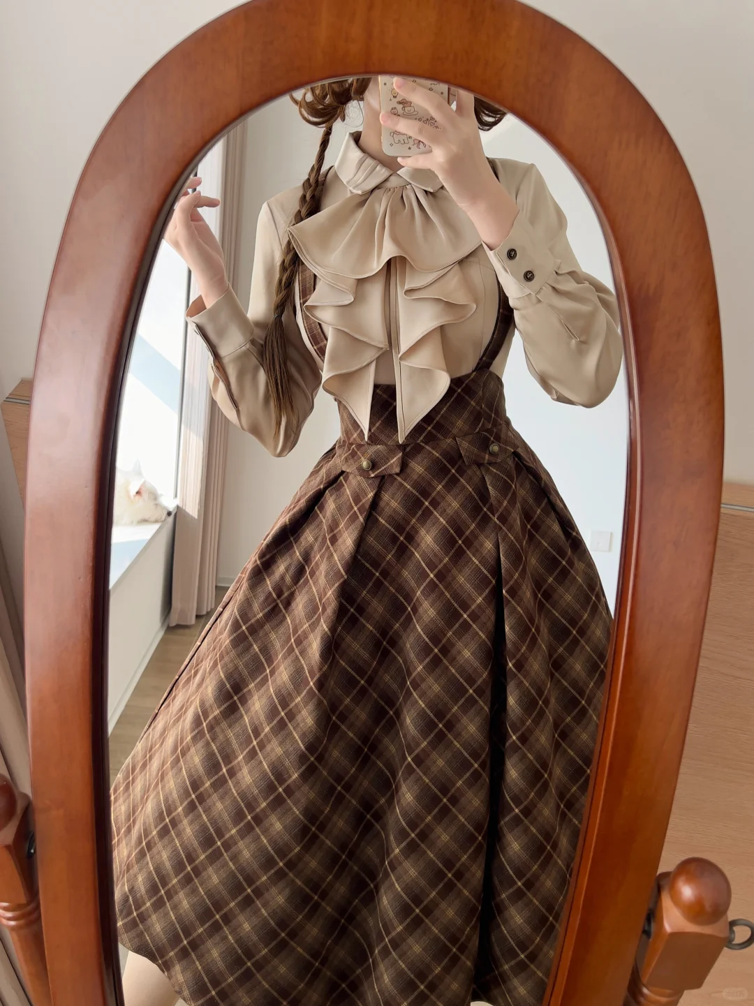 格纹裙是秋冬的解药