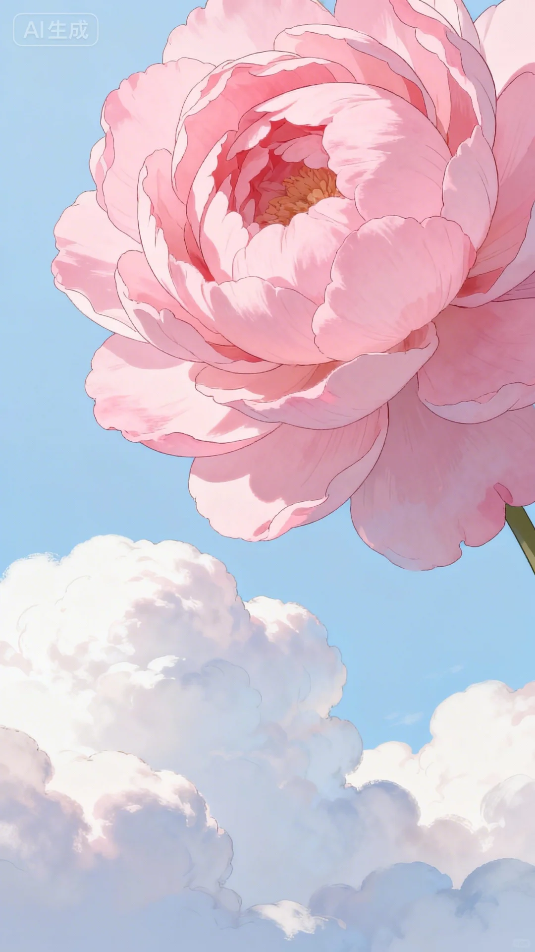 原创壁纸、粉嫩娇艳的牡丹花，