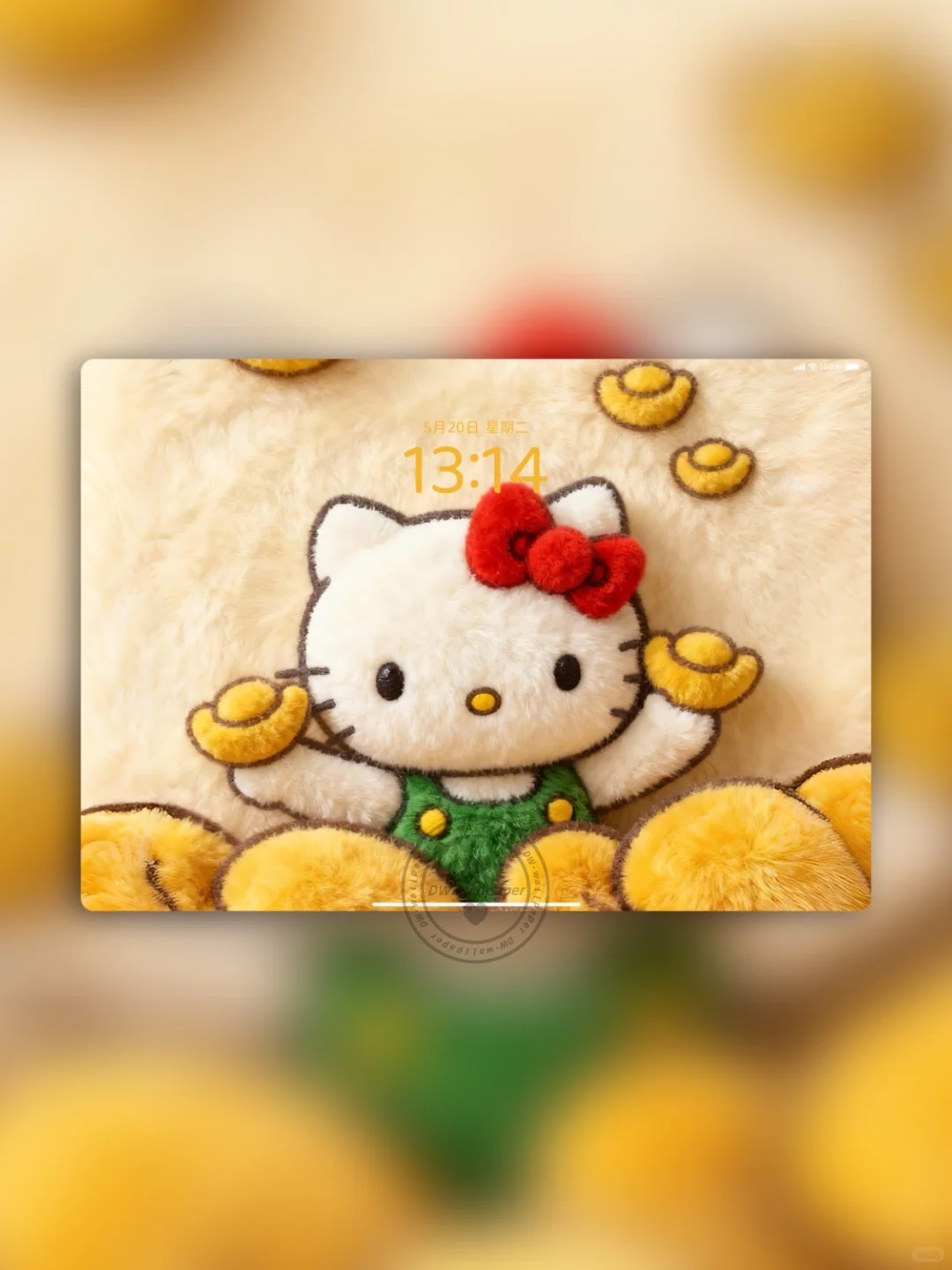 110 Hello Kitty毛绒绒平板壁纸