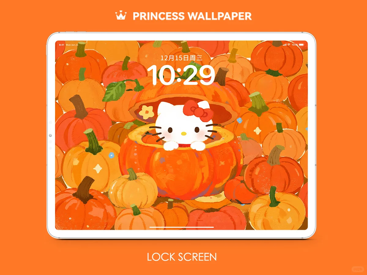 1030#🧡HelloKitty满屏南瓜🎃平板高清壁纸