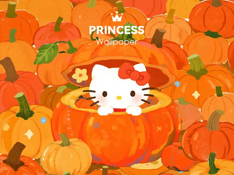 1030#🧡HelloKitty满屏南瓜🎃平板高清壁纸