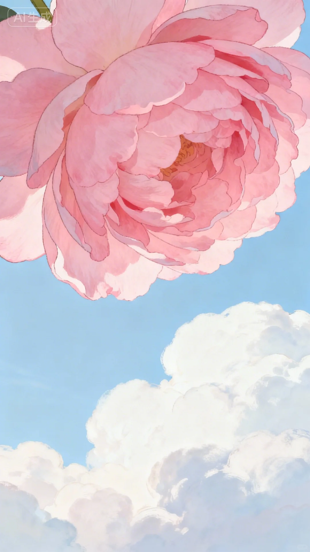 原创壁纸、粉嫩娇艳的牡丹花，