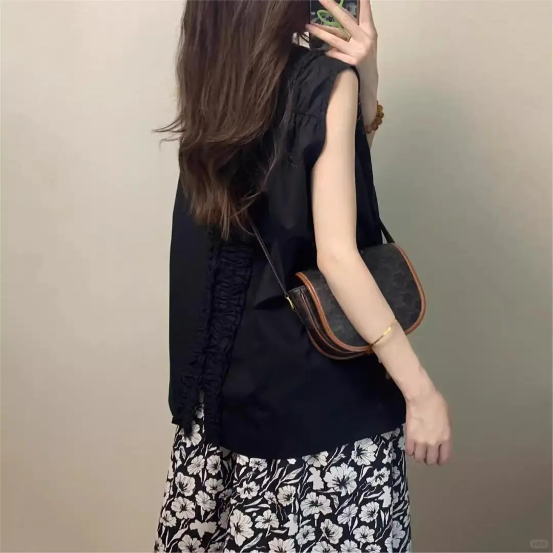 🔥大码韩系套装！黑色碎花太显瘦了