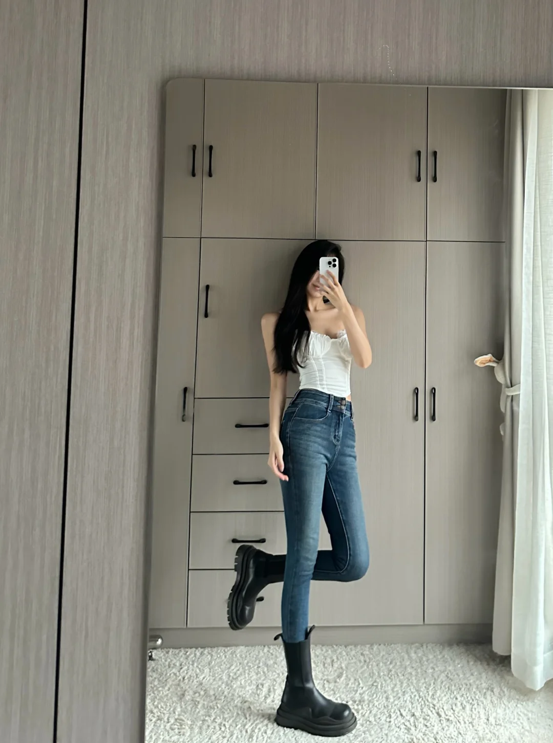 牛仔裤好显身材!！！