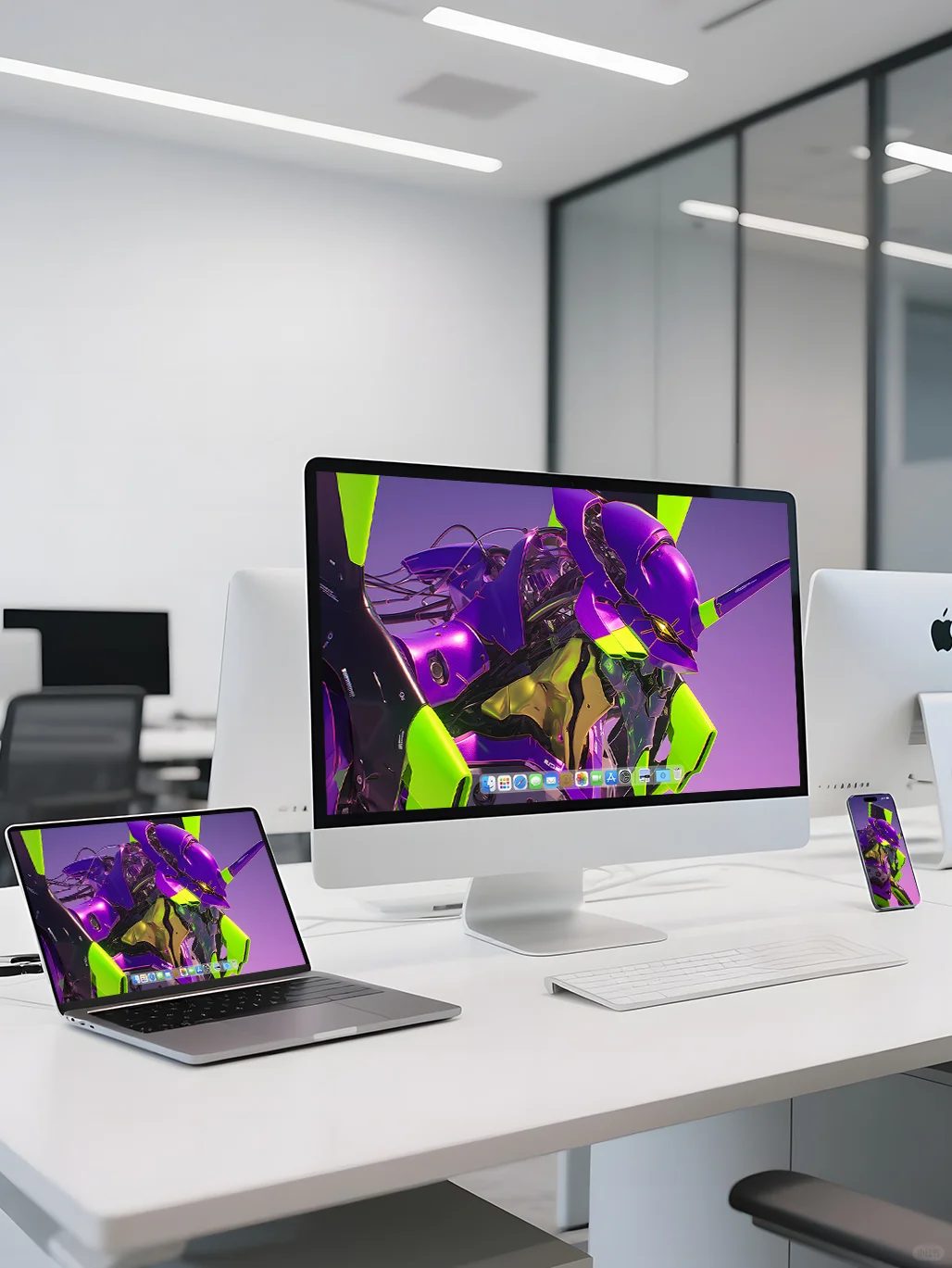 紫金EVA壁纸丨新世纪福音战士机甲壁纸