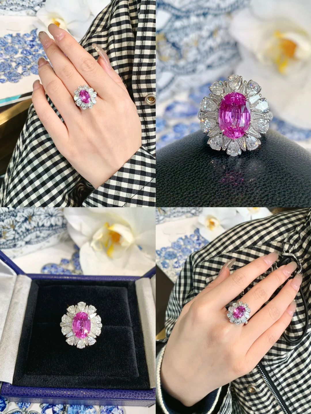 娇艳动人💗 低调奢华 3.5克拉多 无烧粉蓝宝