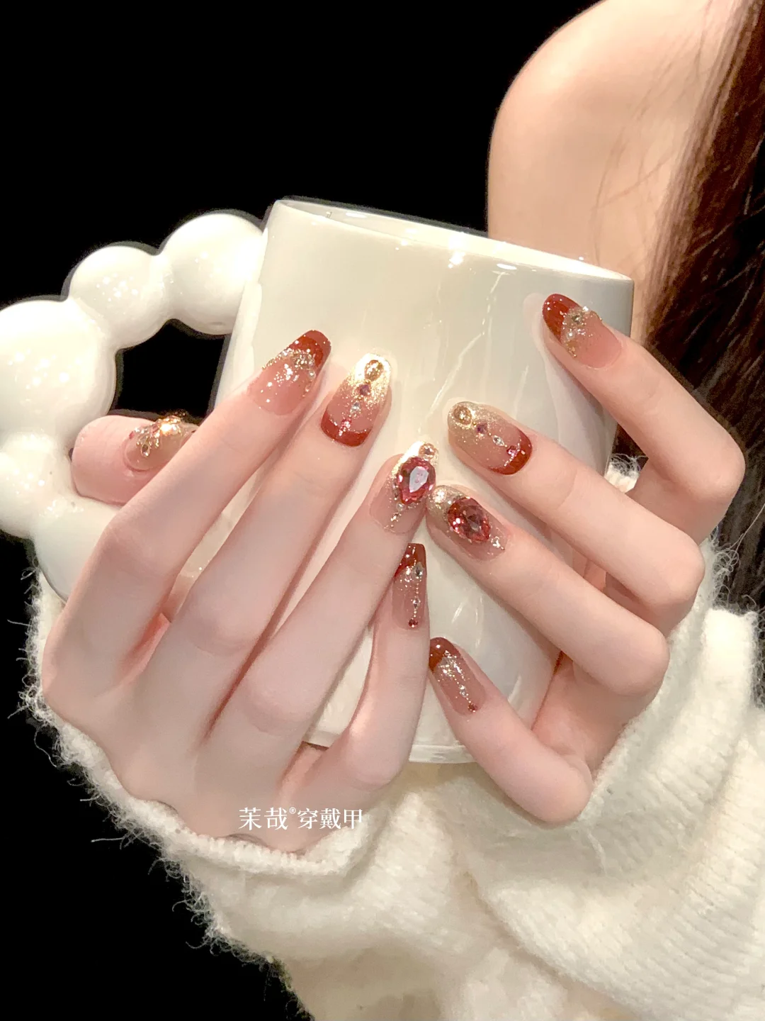 娇艳红心♥️香槟细闪猫眼千金感溢出来啦！！